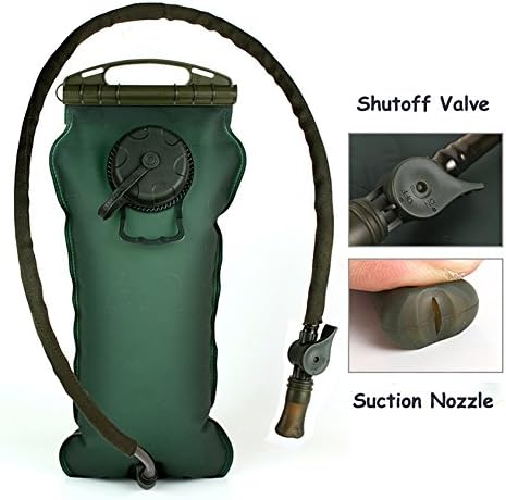 Kottle 100OZ/3 Liter Outdoor Hydration Bladder, Collapsible Military Water Reservoir Pack for Hiking, Camping, Climbing, Easy to Clean Large Opening, Safety and Non-toxic TPU Material, Reusable