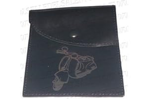 SELLE DEL SALENTO Portadocumenti porta libretto vera pelle con incisa Vespa vintage