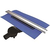 VitrA V-Flow Eco-Flow 5702036 Duş Kanalı Yandan &Ccedil;ıkışlı DK100 Mat Krom