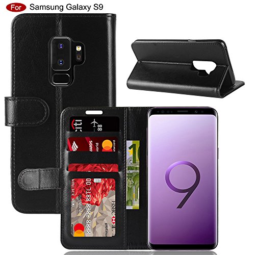 AROC Schutzhülle Samsung Galaxy S9, Brieftasche aus Hochwertigem Leder PU Schutzhülle für Handy, ultradünn und