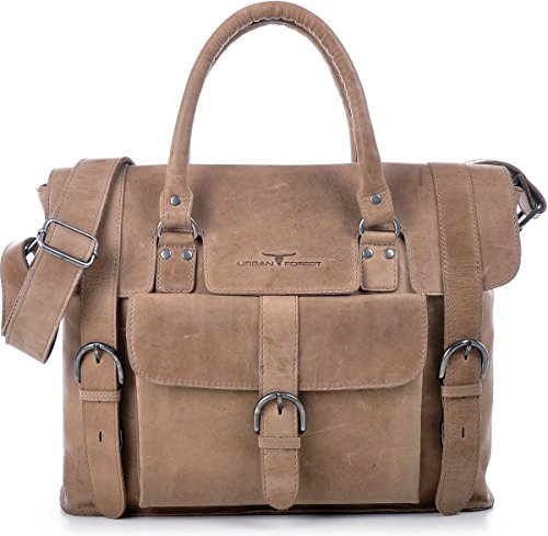 URBAN FOREST Cntmp  Leder  Handtaschen  Messenger Bag  Businesstaschen  Aktentaschen  Laptoptaschen  Notebooktaschen  Umh  ngetaschen  DIN-A4  Natur-L