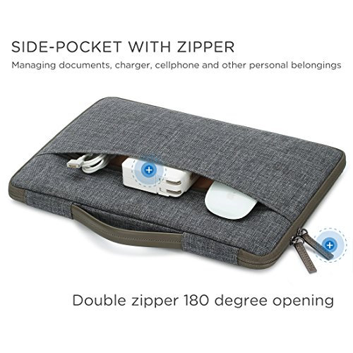 DOMISO 10 1 Zoll Laptoptaschen Etui Notebook Sleeve Case H  lle Tasche Schutzh  lle mit Griff f  r 12  MacBook   10 8  Microsoft Surface 3  Schwarz Gr