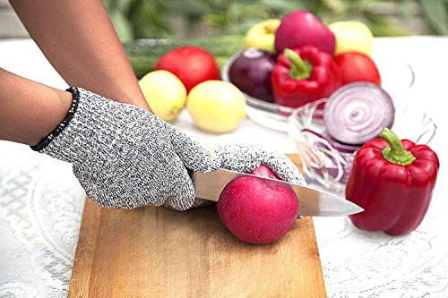 oumeiou Schnittfest Handschuhe Küche Arbeiten Sicherheit Handschuhe für hand Schutz und Arbeiten Level 5 - 3