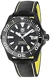 TAG Heuer Herren-Armbanduhr 41mm Armband Textil Schwarz Gehäuse Titan Schweizer Automatik WAY218A.FC6362