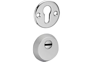 THIRARD - Coppia di Rosette di Sicurezza Cromate per Porta d'Ingresso - Finitura Perfetta - Installazione Facile - Protezione Contro Tentativi di Strappo