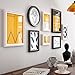 Produktbild HJKY Photo Frame Wall Set Massivholz moderne, minimalistische creative Foto Wand Dekorationen der Hintergrund der Schlafzimmer Wohnzimmer Wohnwand Feld 8 Bilderrahmen, Schwarz und Weiß und 8 Box +