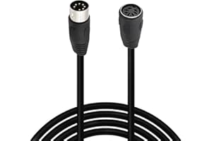 HTGuoji Cable DIN de 7 pines, 7 pines DIN macho a hembra, cable de audio profesional premium para sistemas Bang & Olufsen, Naim, Quad estéreo (5 metros)