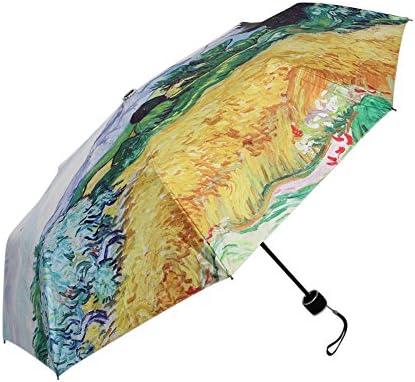WJCGX Creative Printing Cypresses Wheat Field Umbrella Umbrella Waterproofing Sun And Rain Umbrellas Umbrella