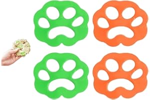 AIFRYMNE 4-Piece Cat Paw Shaped Silicone Pet Hair Removers: Reusable Lint Catchers for Washing Machines, Perfect for Laundry, Bedding, Clothing, and Home Use
