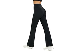 Glacspyg Damskie spodnie do jogi, z wysokim stanem, z kontrolą brzucha, do fitnessu, joggingu