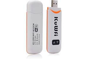 KuWFi 3G/4G Dongle, 150Mbps Portable 4G USB Car Dongle With SIM Card Slot support B1/B3/B7/B8/B20 With 3/O2/EE/Vodafone Outdoor and Indoor on the Bus or Car 4G Dongle router