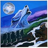 Lunavio-2 Heulender Wolf Acrylbild