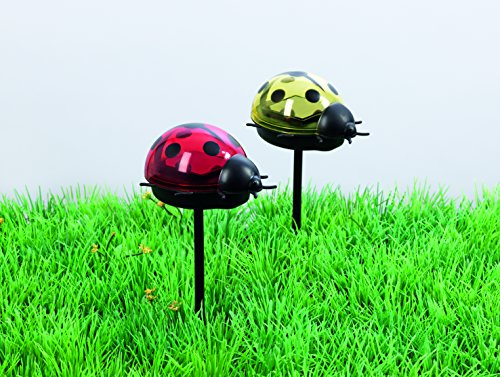 Solar-Leuchten Marienkäfer, gelb/rot | 2er-Set | Kabellos | Gartenleuchten | Außenbeleuchtung | Beleuchtung für Blumenkübel - 4