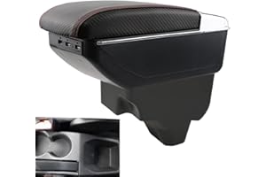 YJYWZH Braccioli Compatibile con Peugeot 208 2019 2020 2021 Armrest Doppio Strato Scatola portaoggetti bracciolo della console dell'auto con portabicchieri