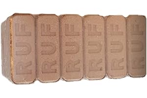 JB SUPER DEALS Paquete de 10 kg de madera de roble RUF 100 % madera dura, briquetas de madera respetuosas con el medio ambiente para chimeneas, quemadores de leña y estufas, larga combustión, aprobadas por Woodsure