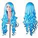 Produktbild Rosennie Lady langes wellenförmiges lockiges Haar Anime Cosplay Partei-volle Perücken-Perücken Fasching Karneval Perücke Wig Neu Perücke Blond stilvoll schick gelockt Lang Haar Wigs für Karneval Cosplay Halloween Lange Curly Wellig Hitzebeständige Synthetische Blonde Haar Perücke für Frauen Voluminöse Perücke Wig gewellt langhaar aus hitzebeständiger Kunstfaser (Hellblau)