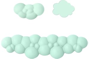 ATTACK SHARK Cloud Handgelenkauflage mit Untersetzer-Set, ergonomische Handballenauflage zur Schmerzlinderung, rutschfest, ultraweiche Handgelenkauflage für komfortables Tippen/Gaming – Hellgrün