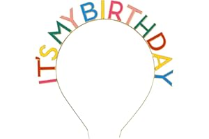 Amycute Cerchietto Compleanno Bambini, ITS My Birthday Cerchietti per Capelli Buon Compleanno, Arcobaleno Cerchietto Decorazioni per Festa di Compleanno Ragazza