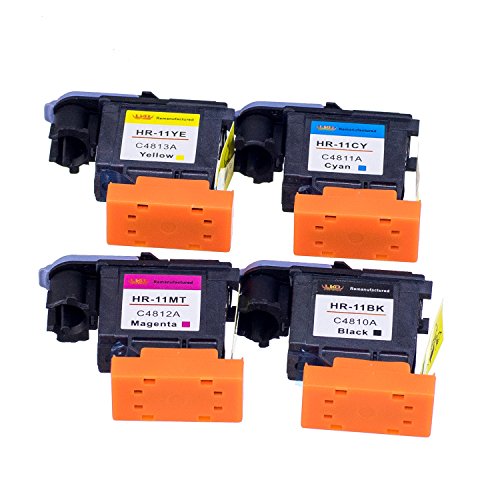 Obtener Lucky Bridge 4PK HP11 Cabezal de impresión C4810A C4811A C4812A
C4813A compatible con impresoras HP Business Inkjet 2200, 2250, 2280,
2600, 2800, HP Designjet 110nr, Designjet 10ps, 20ps, 50ps, 500 800 (1
negro, 1 magenta, 1 amarillo, 1 cian) en Amazon