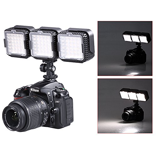 Neewer   CN-LUX360 5400K LED r  glable Vid  o Lampe Studio Torche Vid  o pour Canon Nikon Cam  ra DV Cam  scope  3PCS 