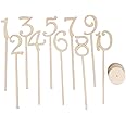 Marque-places Numérotés 1 à 10 En Bois - Style Champêtre Pour Mariage, Anniversaire, événement (lot De 10)