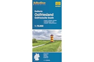 Radkarte Ostfriesland Ostfriesische Inseln: Aurich – Dollard – Emden – Harlingerland – Leer – Norden – Wilhelmshaven, 1:75.000, wetterfest/reißfest, GPS-tauglich mit UTM-Netz (Bikeline Radkarte)