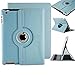 Produktbild neuen Licht Blau PU Leder 360 ° rotierender Ständer Schutzhülle für iPad Pro 9,7
