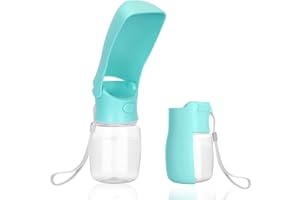 Nepfaivy Water Bottle for Dogs on the Go - 350 ml Leak-Proof Dog Drinking Bottle with Foldable Automatic Drinking Feeder Portable Dog Water Bottle for Small Dogs for Hiking and Travel