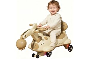 ARKYOMI Wiggle Car for Kids, Ride on Car with Pedal and 360° Steering Wheel, Anti-Rollover Ride on Car, Flashing Wheels,Gifts for 3 4 5 6 7 8 Boys and Girls