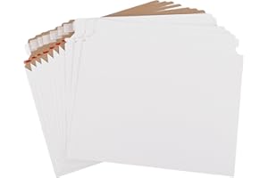 MUXHEL Lot de 50 enveloppes d'expédition en carton DIN A4 - 229 x 324 mm - Blanc - 450 g - Enveloppes en carton - Autocollantes - Pour documents, photos, courrier privé