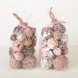  Home Collection Potpourri Streu 2er Set sort. rosa weiß Natur Deko Kugeln