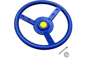 CHILDWOOD PLAY Kids toy steering wheel for climbing frames (Blue)