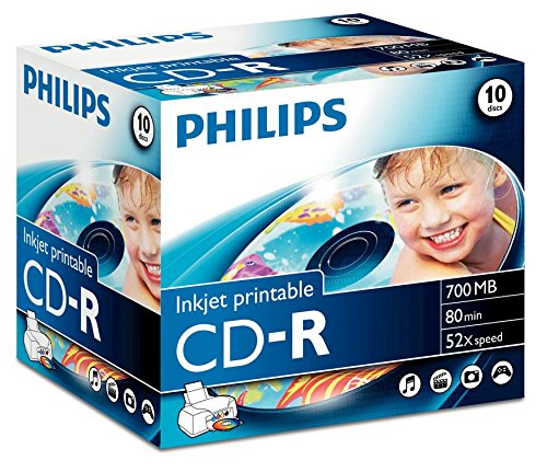 Philips CD-R Rohlinge 80Min 700MB 52x bedruckbar 10er Pack Jewel Case - 2