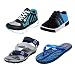 Bersache Men Combo Pack of 4 Sports With Casual Shoes,Sandal & Flip-Flops RS.849.00