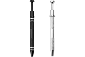 Floatdream 2 Pièce Outil Ramassage Bijoux, Brucelles à Bijoux, Pince à Bijoux avec 4 Griffes, Brucelles à Griffes, pour Bijoux, Perles, Vis, Pièces Précision (Noir&Argent)