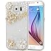 Produktbild SMART LEGEND für Samsung Galaxy S6 Hülle Glitter Case Hartschale Transparent Schutzhülle Handyhülle Shiny Glanz Sparkle Bling Diamant Strass Tasche Skin Schale Hart PC Hardcase Clear Kristall Handytasche Etui