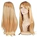 Popamazing Multicolor Various Women's Sexy Fancy Dress Wigs Cosplay Costume Ladies Full Wig Party (Size E(Long Straight Wig), Blonde)