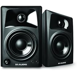 M-Audio AV32 - Monitores activos compactos de referencia para la creación audiovisual profesional y PC, color Negro