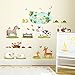 Decowall, DW-1403, Field of Animals Wall Stickers