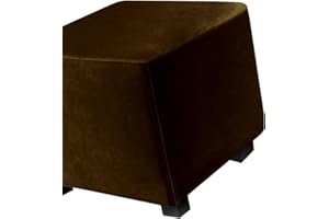 ILIEMAO Hockerbezug Quadratisch 45cm/50cm/65cm Ottomane Bezug Quadratisch Bezug Hocker Quadratisch Hocker überzug Schonbezug Bezug für Fußhocker Stretch Ottomane Abdeckung Hockerabdeckung(Color:Deep Coffee,Si