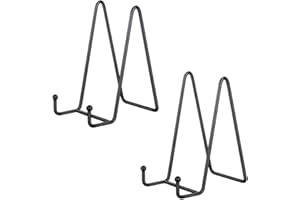 Belvanr Ferro Supporto Cavalletto Decorativo 2 Pezzi Poggia Piatti da Esposizione Piatto Cavalletto per Esporre Cornici Supporto Metallo Espositore Ferro Cavalletto Cornice per Cornici Foto Piatti