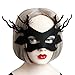 Produktbild ybbghio Sexy Frauen-gotische Art-Gesichts-Augen-Maske, Filz-Spinnen-Rotwild-Geweih-Form-Entwurfs-Halloween-Maskerade-Versorgung Schwarz
