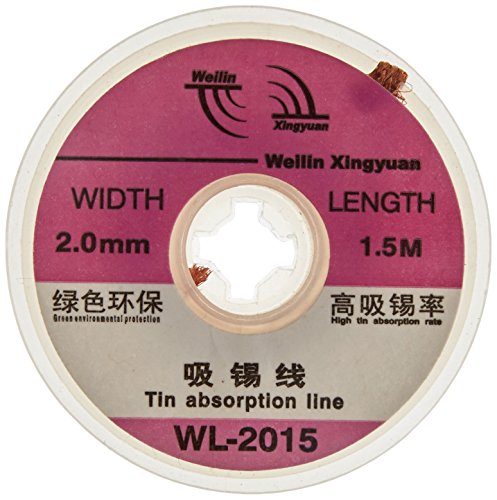 1,5 m lang 2 mm breit geflochten Kupfer Draht Rolle Entlöten Docht - 2