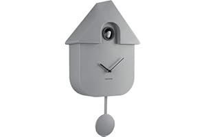 Karlsson Orologio da parete moderno a cucù – grigio (KA5768GY)