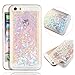 Produktbild iPhone 5S Hülle Flüssig,iPhone SE Schutzhülle,iPhone 5S Hülle Frauen,Transparent Soft Case Hülle für iPhone 5S/SE,Luxus Shiny 3D Bling Glanz Glitter Glitzer Sparkle Treibsand Liquid Flüssig Flowing Fließend Kreative Design mit Heart Liebe Herz Muster Soft-Flex Weiche Silikon Plastik Tasche Durchsichtig Klar Kristal Clear Rückseite Rück Zurück Bumper Beschützer Haut Schale Etui Case Cover Handyhülle für iPhone 5S/SE 4.0 Zoll,Grün lila