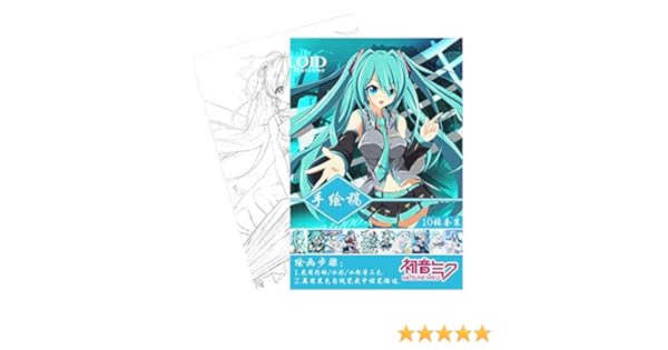Altcompluser Hatsune Miku Livre De Coloriage Pour Adultes Et Enfants Pop Manga Coloring Book Cuisine Maison Dessin