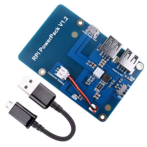 Quimat Placa de Bateria de Litio para Raspberry Pi  Paquete de Fuente de Alimentacion 3800mAh   micro USB Cable para Raspberry Pi 3 2 Modelo B RPi 1 B B   A A  