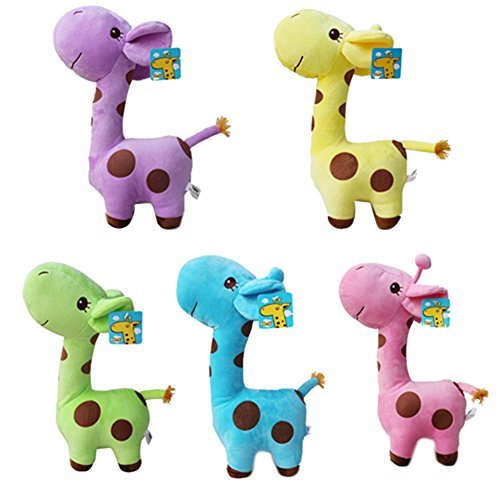 1x Cute Giraffe Soft Plush Toy Animal Dolls Baby Kid Birthday Party Christmas Gift (Random Colour)