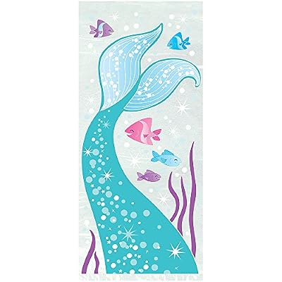 Unique Party - Mermaid Party Pochettes Cadeau en Cellophane - Fête à Thème de Sirène - Paquet de 20, 58333, Multicolore