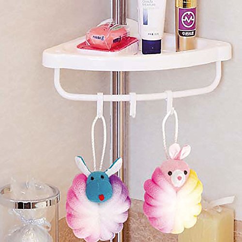 Top Home Solutions® 100 cm-320 cm 4 Ebenen verstellbar Edelstahl Dusche Ecke Badezimmer Teleskop Regal Rack Caddy – Heavy Duty, einfache Montage, kein Bohren erforderlich - 4